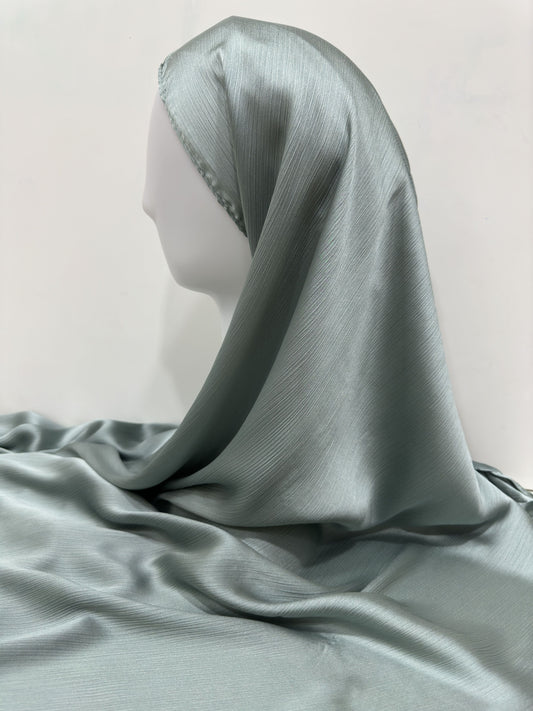 Aqua Muna Satin Hijab