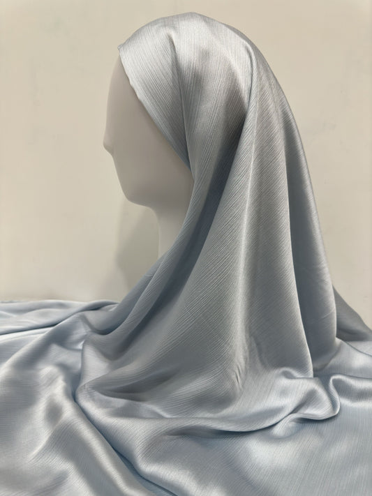 Baby Blue Muna Satin Hijab