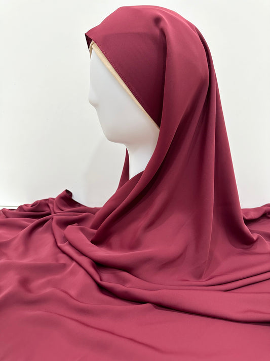 Blood Red Korean Chiffon Hijab