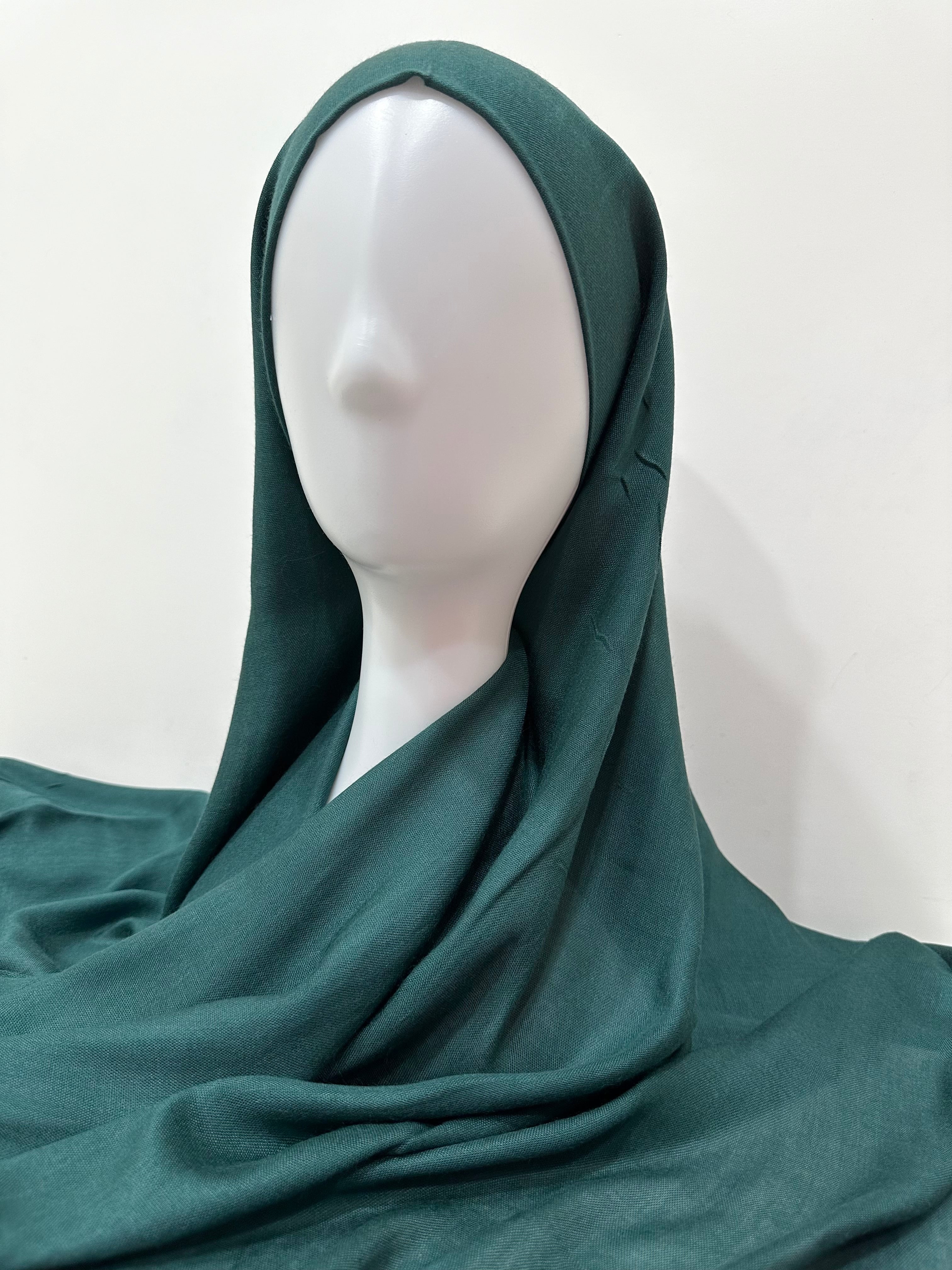 Bottle Green Turkish Cotton Hijab