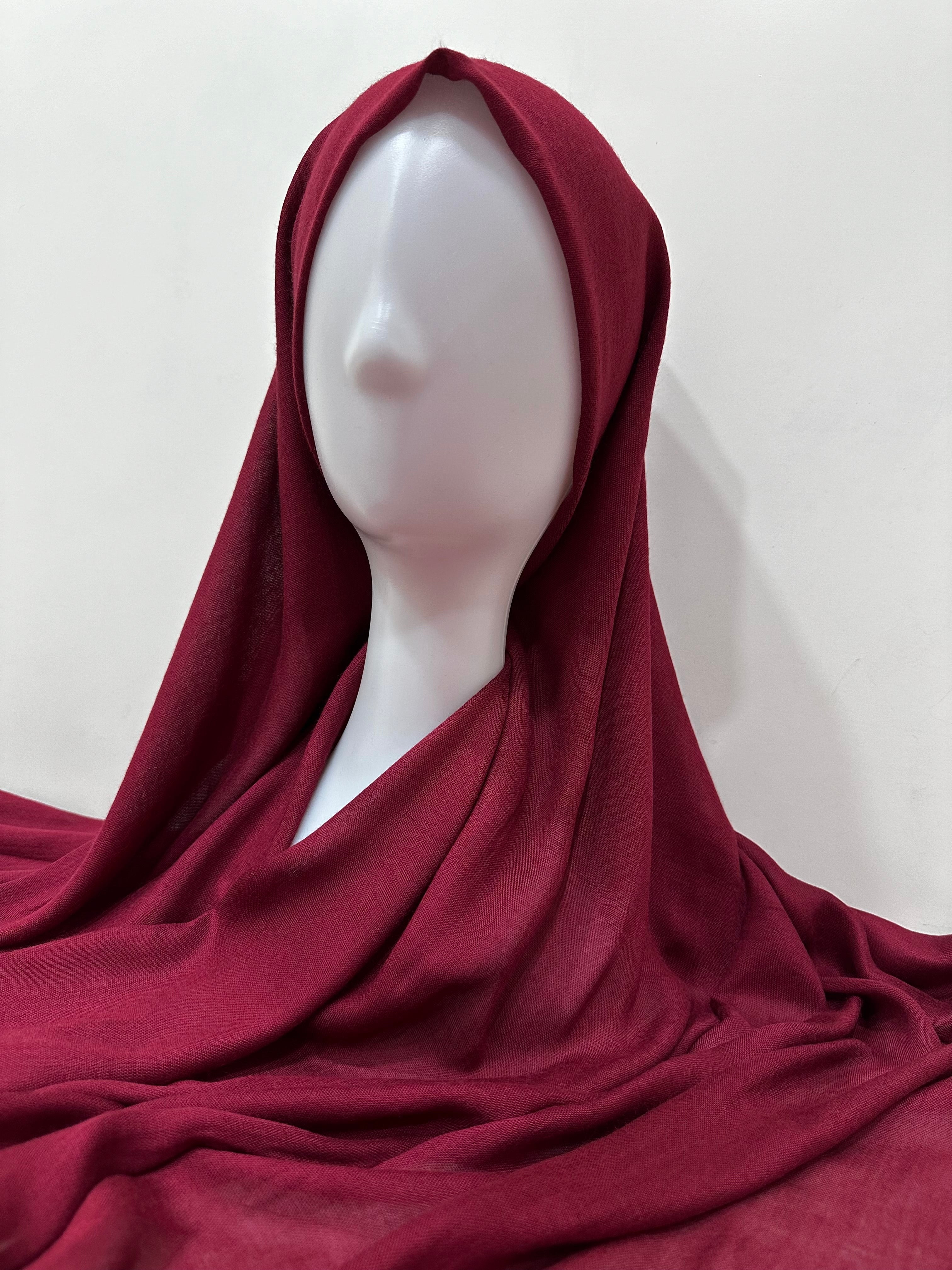 Burgundy Turkish Cotton Hijab