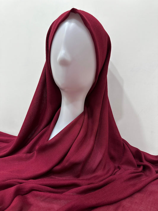 Burgundy Turkish Cotton Hijab