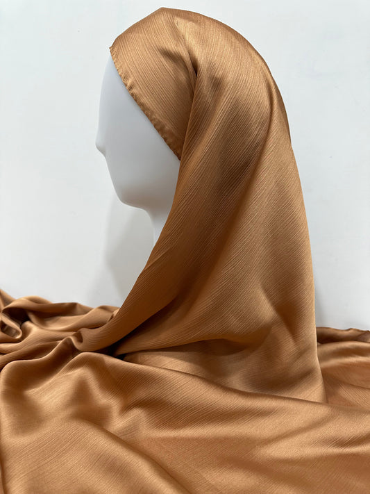 Copper Muna Satin Hijab