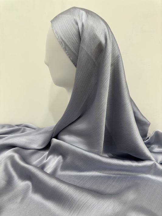 Denim Blue Muna Satin Hijab