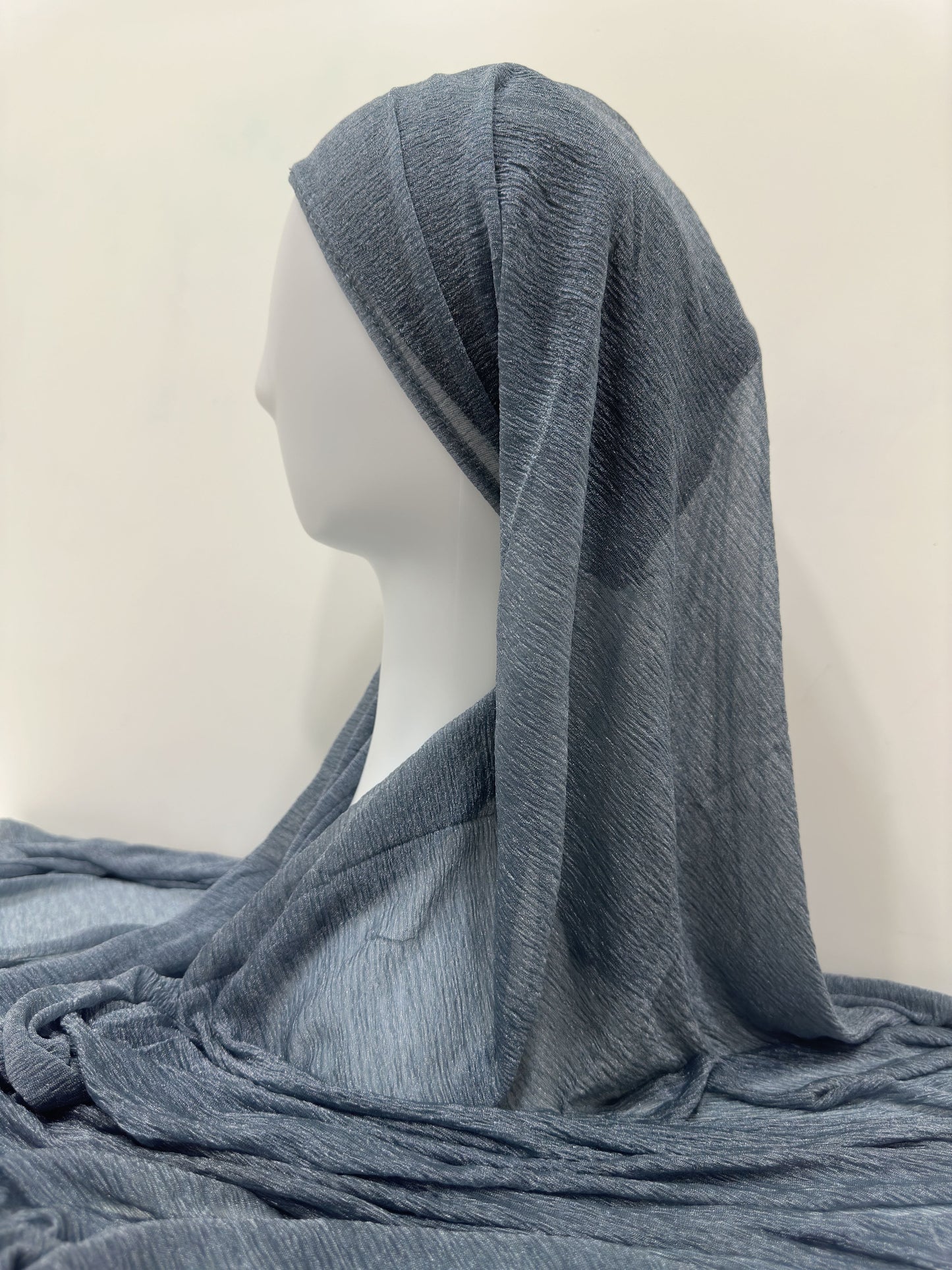 Denim Grey Shimmer Jersey Hijab