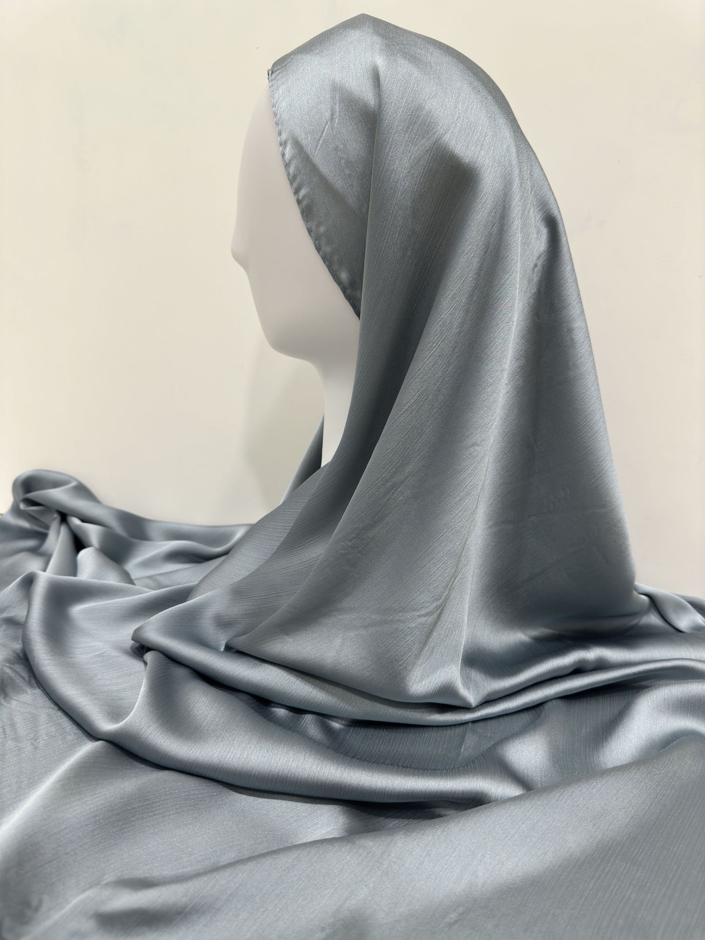 Denim Grey Muna Satin Hijab