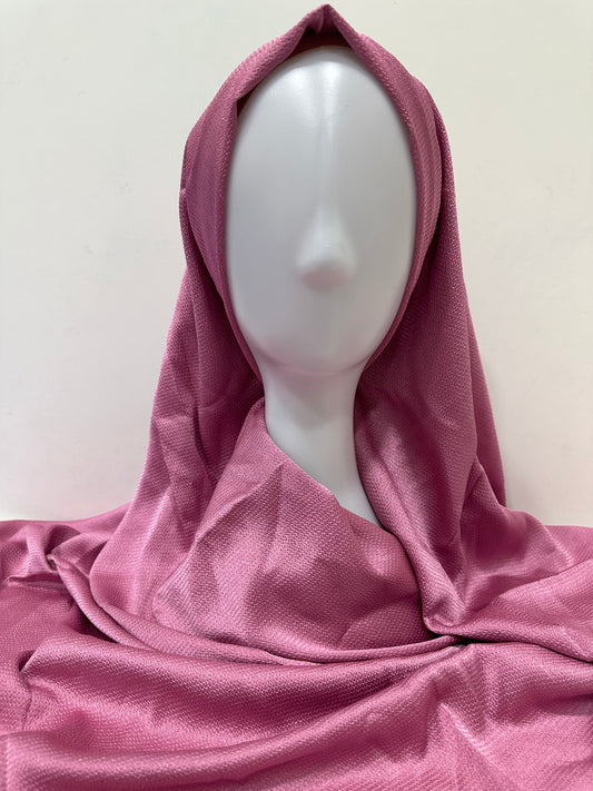 Dusty Pink Textured Satin Hijab