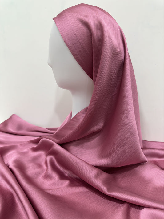 Fushia Pink Muna Satin Hijab