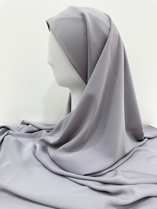 Grey Korean Chiffon Hijab