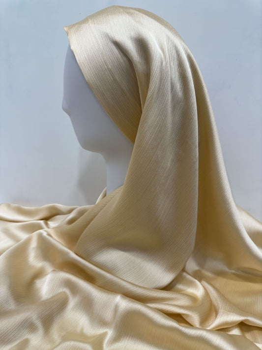 Light Gold Muna Satin Hijab