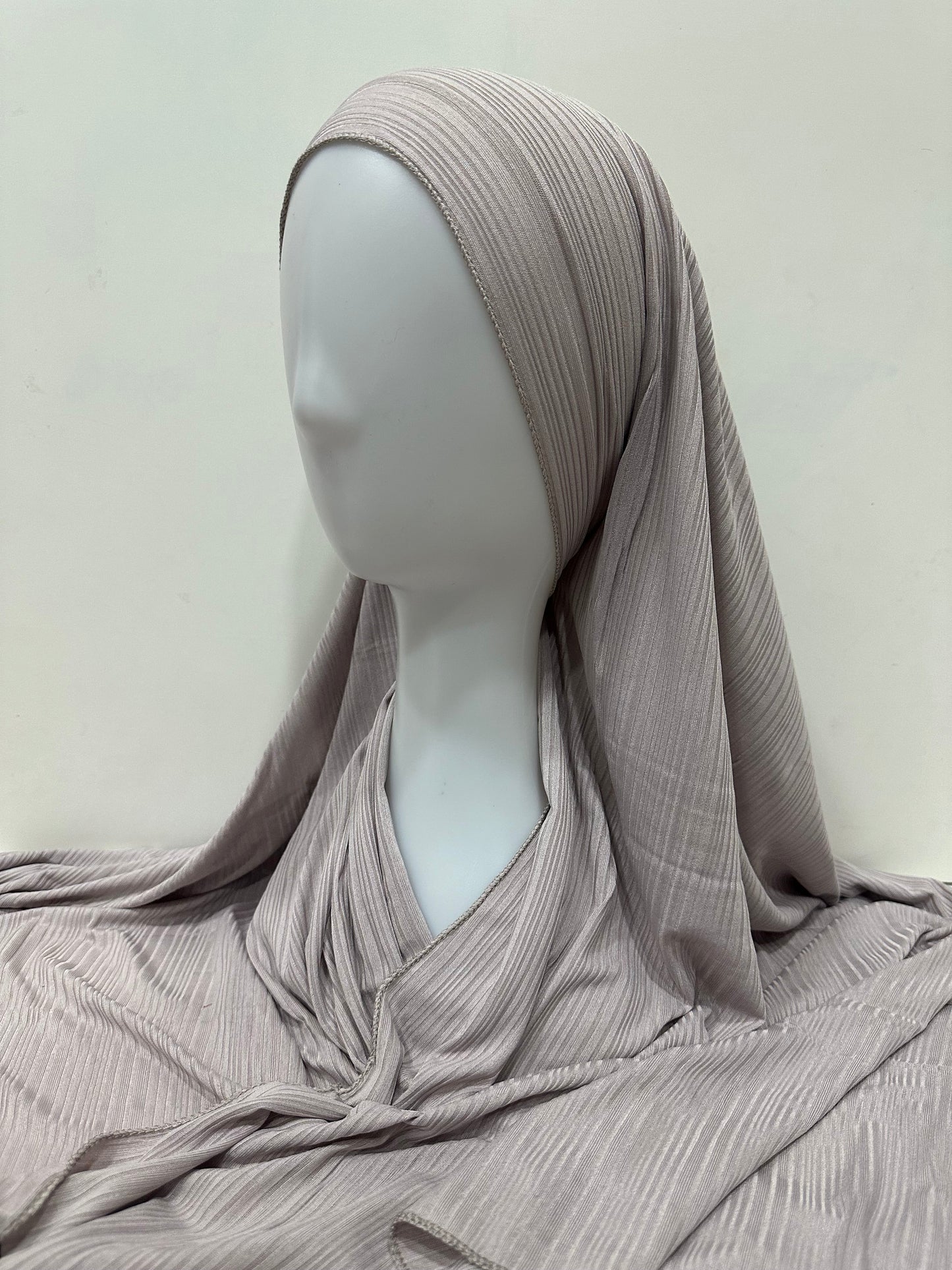 Light Grey Ribbed Jersey Hijab