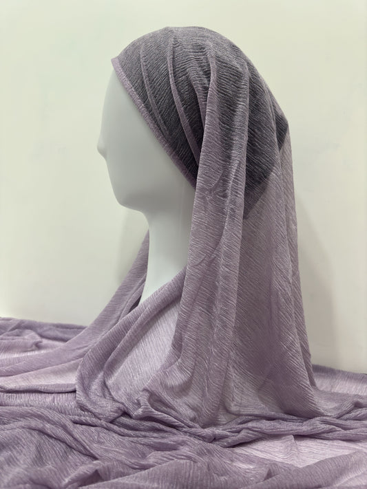 Lilac Shimmer Jersey Hijab