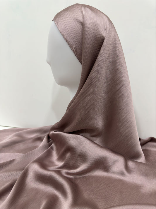 Mocha Muna Satin Hijab