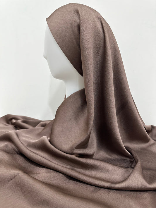 Mocha Bubble Satin Hijab