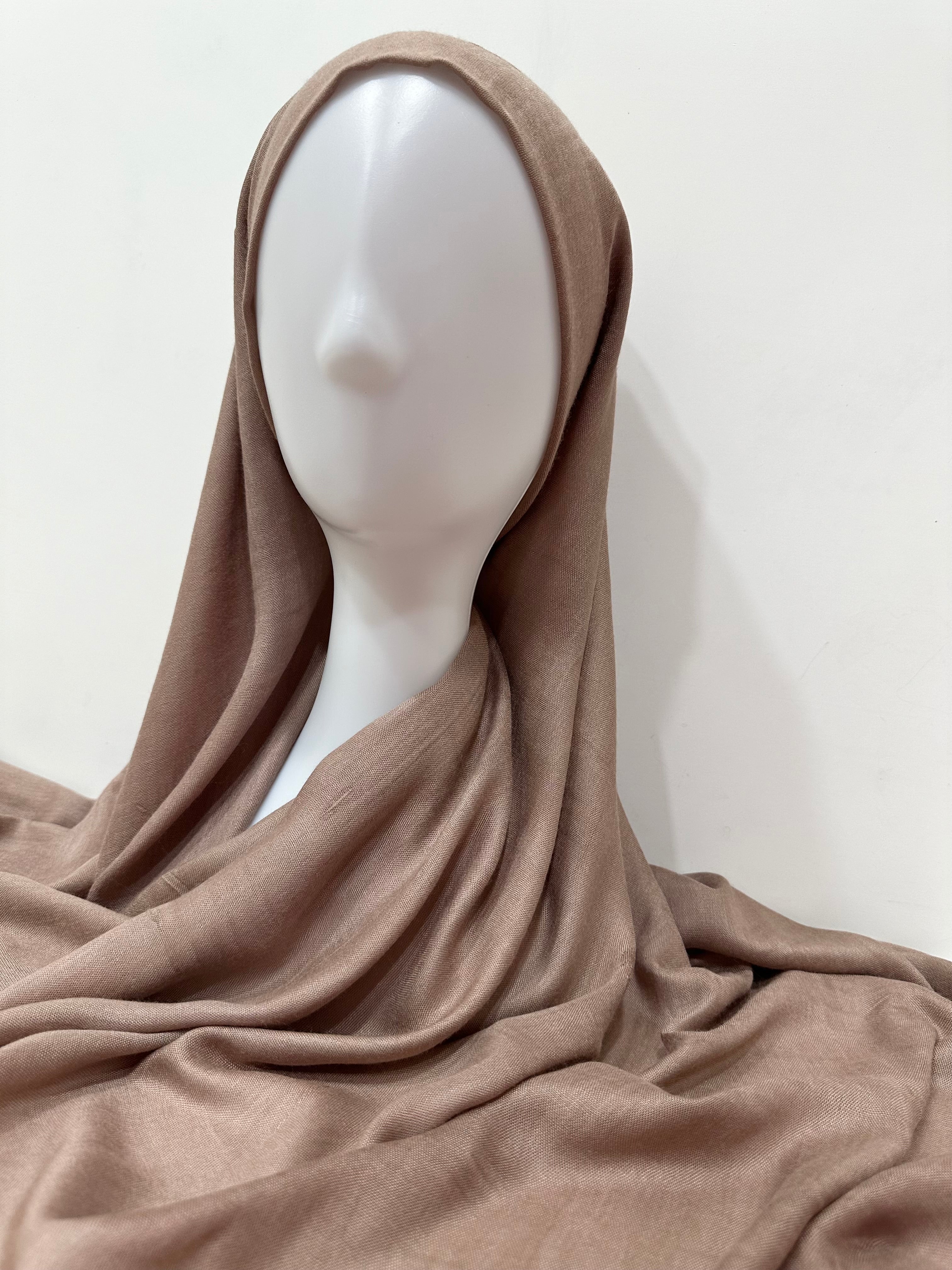 Nude Brown Turkish Cotton Hijab