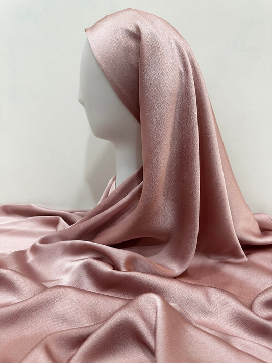 Onion Pink Bubble Satin Hijab