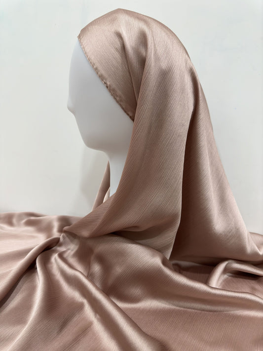 Peach Muna Satin Hijab