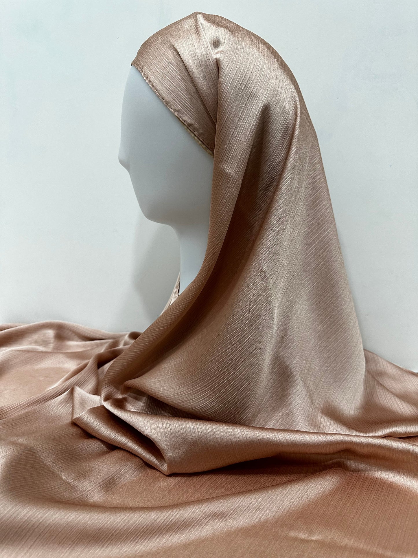 Rose Gold Muna Satin Hijab