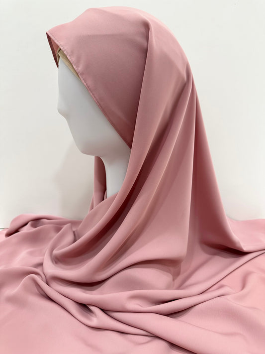 Rose Pink Korean Chiffon Hijab