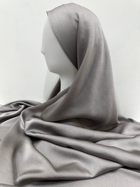 Smoke Bubble Satin Hijab