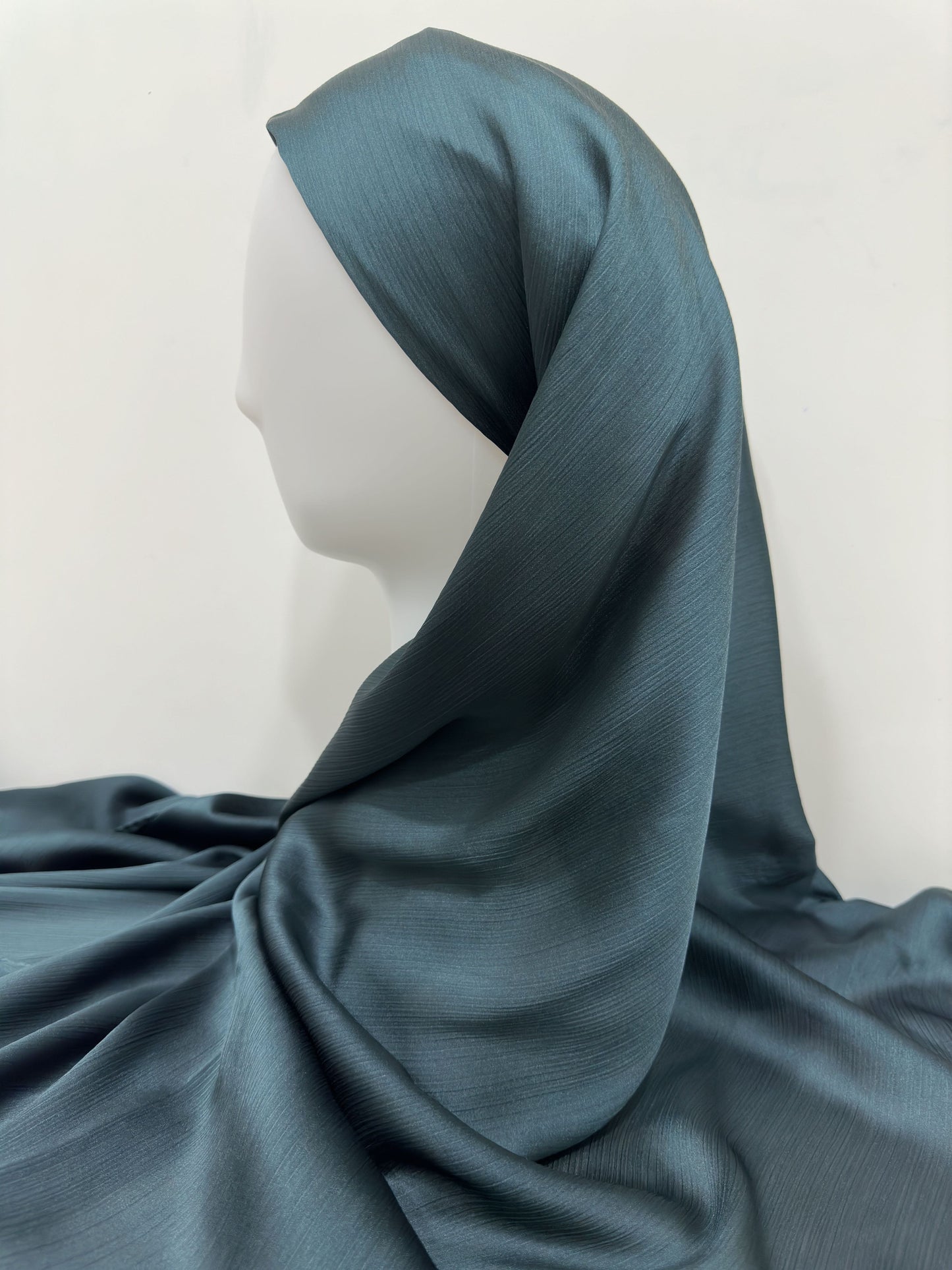 Teal Muna Satin Hijab