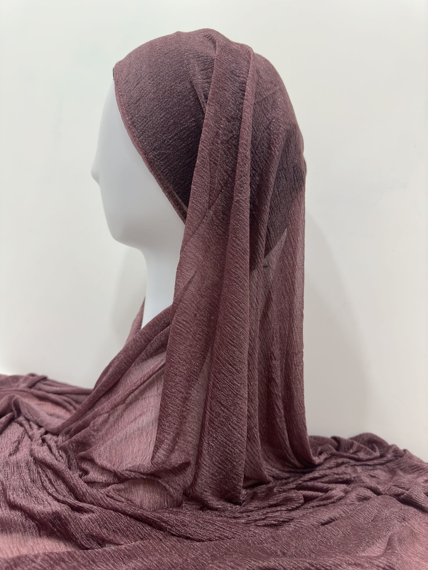 Wine Shimmer Jersey Hijab