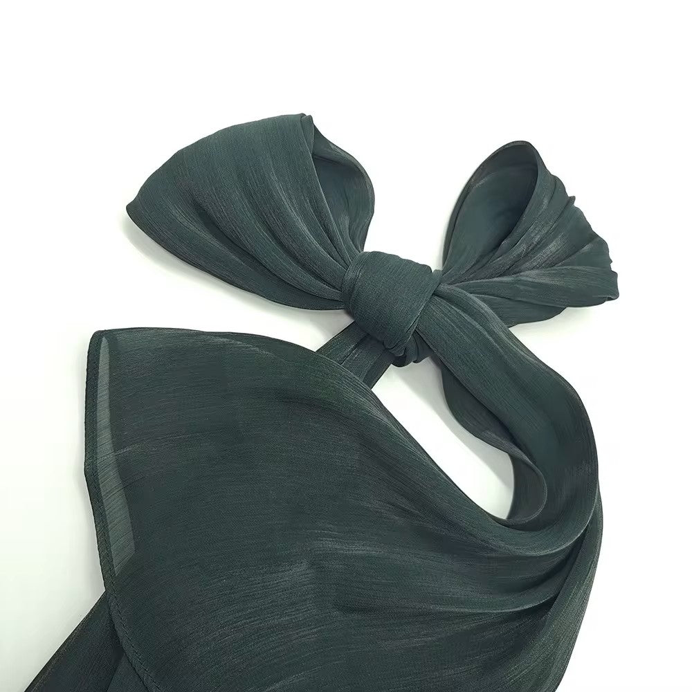 Forest Green Organza Hijab