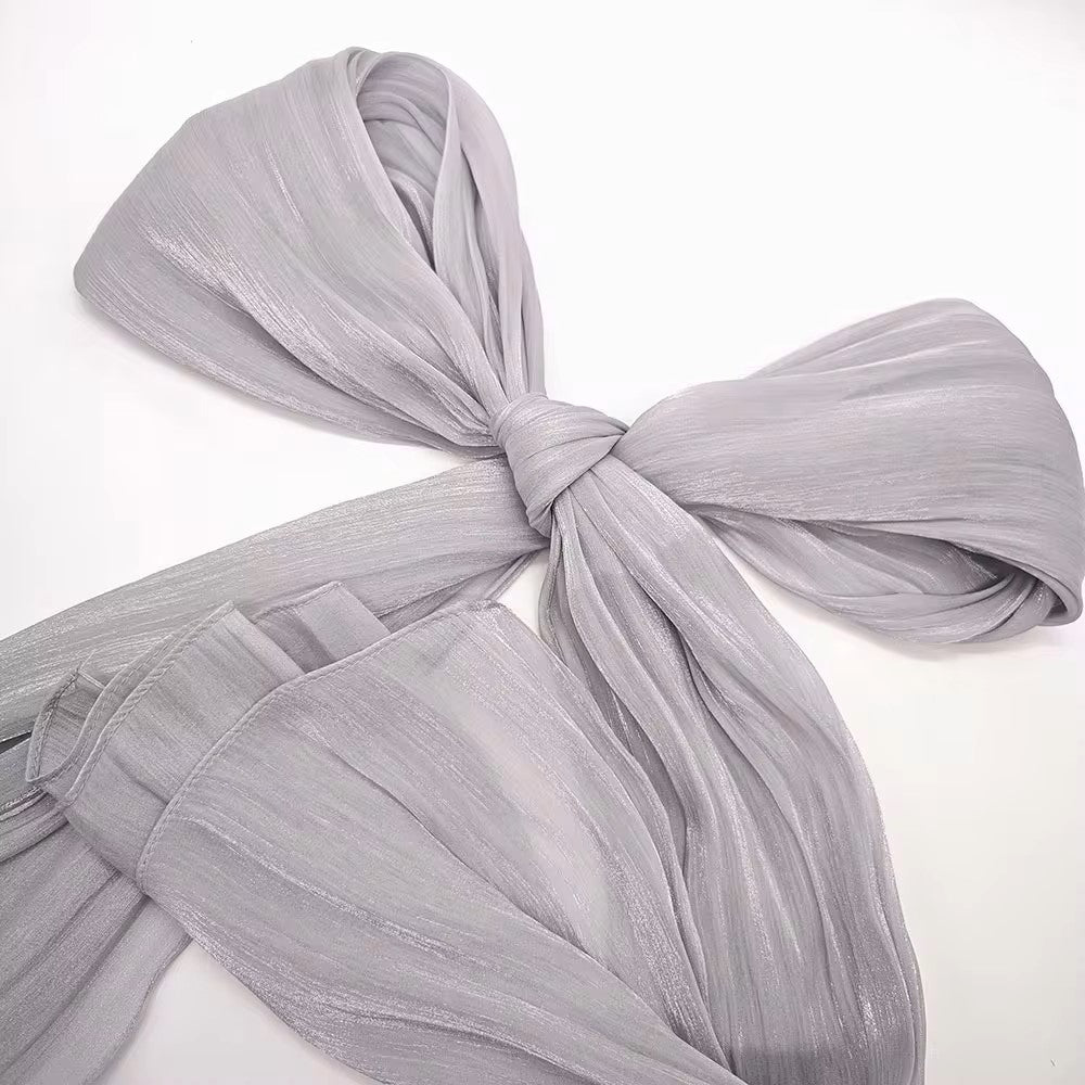 Silver 2 Organza Hijab