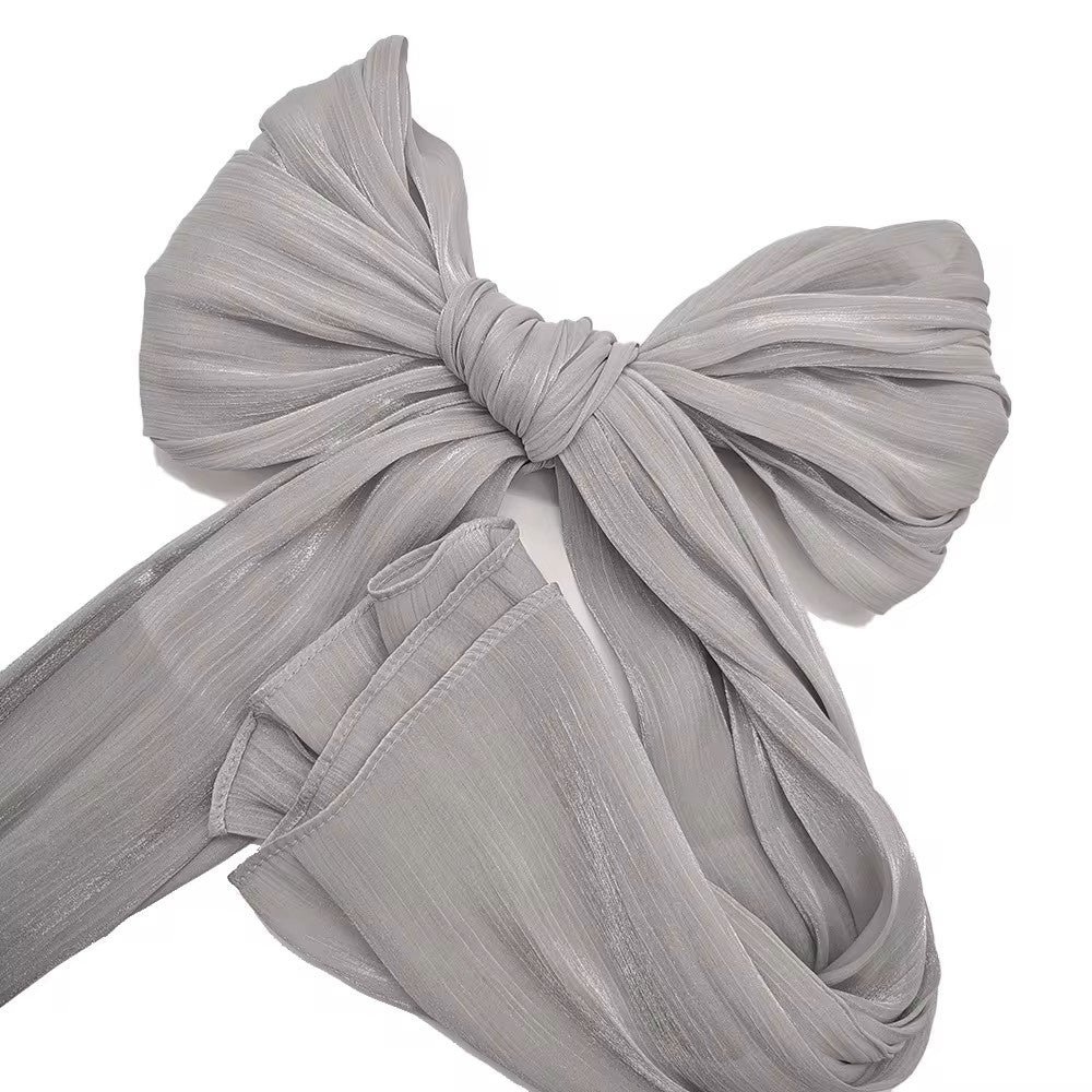 Steel Grey Organza Hijab